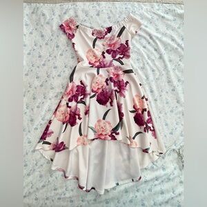 Elegant Asymmetrical Floral Dress